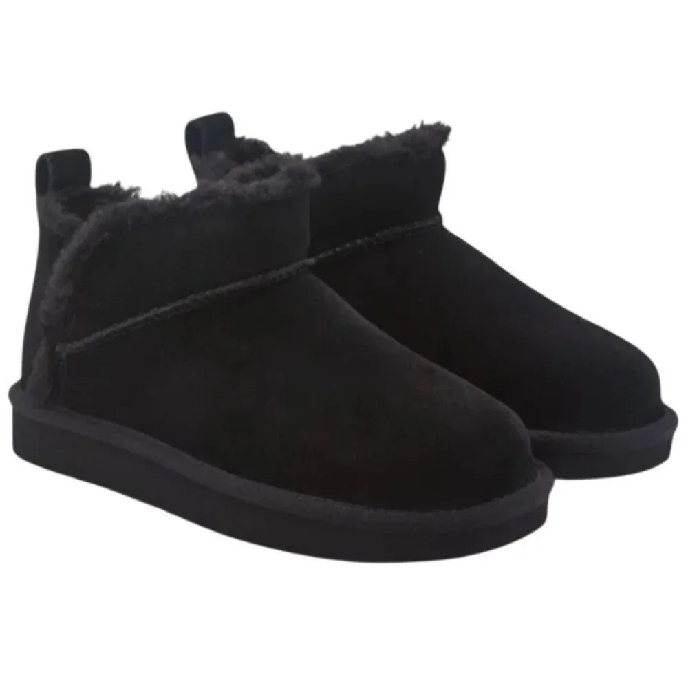 Koolaburra by UGG Kids Koola Ultra Mini Boot Black Suede Girls Size 4 Women's 6